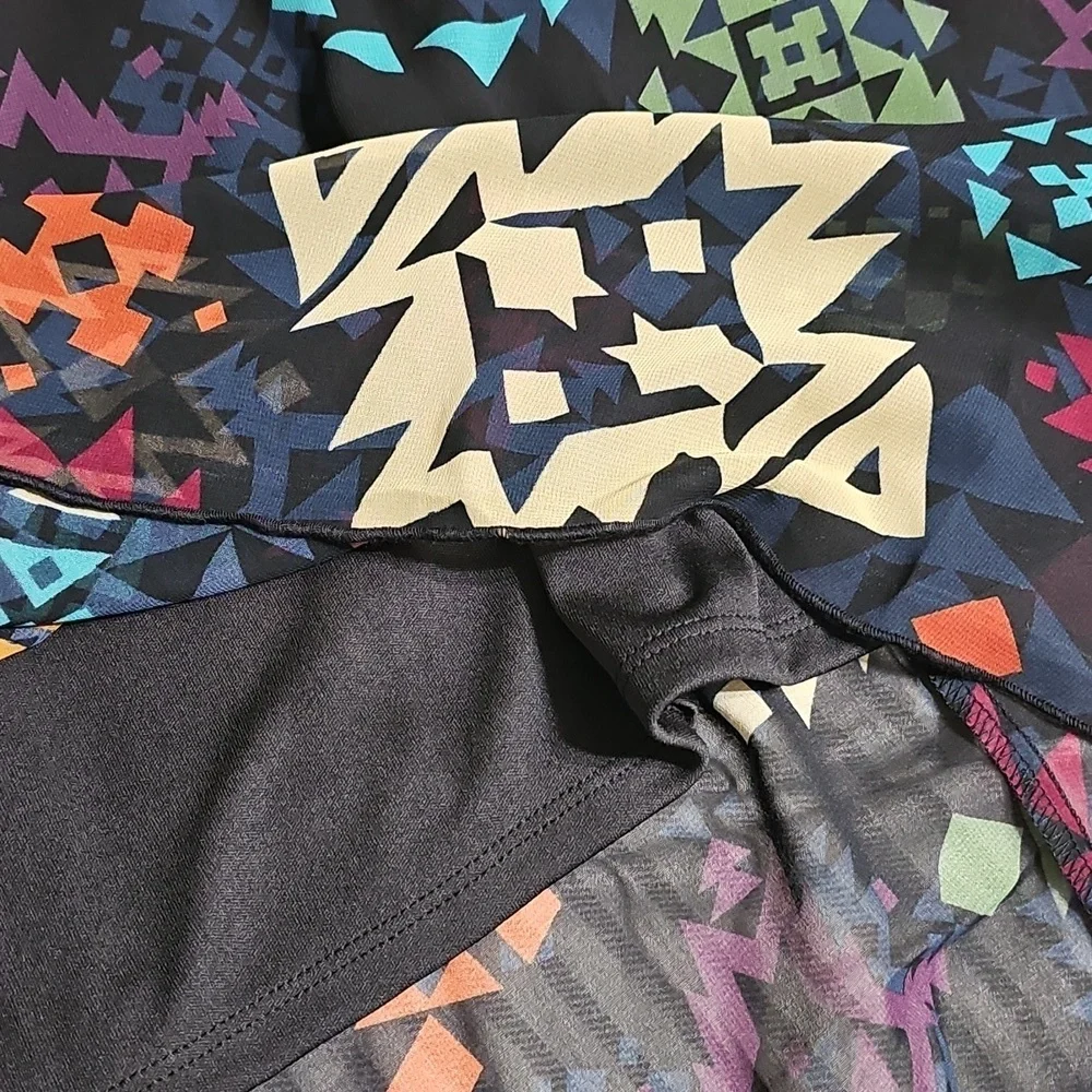 LuLaRoe Lola A-Line Skirt with Colorful Tribal Patterns Small New